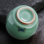 Buddha Stones Butterfly Goldfish Lotus Koi Fish Ceramic Teacup Kung Fu Tea Cup 120ml (Extra 35% Off | USE CODE: FS35)