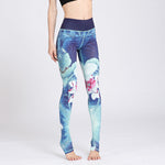 Buddha Stones Lotus Flower Print Design Pants Sports Fitness Yoga Leggings Women's Yoga Pants