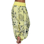 Buddha Stones Flower Leaves Pattern Loose Harem Trousers Women's Yoga Pants