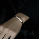 Buddha Stones 999 Sterling Silver Bone Pattern Luck Rope Braided Bracelet (Extra 35% Off | USE CODE: FS35)
