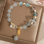 FREE Today: Wish You Peace and Happiness Blue Crystal Amethyst Flower Bracelet