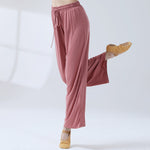 Buddha Stones Loose Modal Drawstring Wide Leg Pants For Yoga Dance