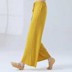Buddha Stones Loose Modal Drawstring Wide Leg Pants For Yoga Dance