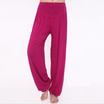 Buddha Stones Solid Color Yoga Dance Long Harem Pants