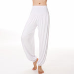 Buddha Stones Solid Color Yoga Dance Long Harem Pants