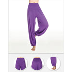 Buddha Stones Solid Color Yoga Dance Long Harem Pants