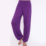Buddha Stones Solid Color Yoga Dance Long Harem Pants
