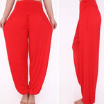 Buddha Stones Solid Color Yoga Dance Long Harem Pants