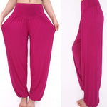 Buddha Stones Solid Color Yoga Dance Long Harem Pants