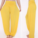 Buddha Stones Solid Color Yoga Dance Long Harem Pants