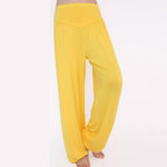 Buddha Stones Solid Color Yoga Dance Long Harem Pants