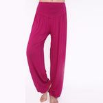 Buddha Stones Solid Color Yoga Dance Long Harem Pants