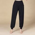 Buddha Stones Solid Color Modal Yoga Dance High Waist Harem Pants With Pockets