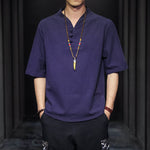 Buddha Stones Casual Summer Half Sleeve Shirt Men's Short Sleeve Shirts
