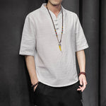 Buddha Stones Casual Summer Half Sleeve Shirt Men's Short Sleeve Shirts
