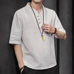 Buddha Stones Casual Summer Half Sleeve Shirt Men's Short Sleeve Shirts