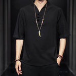 Buddha Stones Casual Summer Half Sleeve Shirt Men's Short Sleeve Shirts
