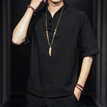 Buddha Stones Casual Summer Half Sleeve Shirt Men's Short Sleeve Shirts