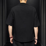 Buddha Stones Casual Summer Half Sleeve Shirt Men's Short Sleeve Shirts
