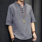 Buddha Stones Casual Summer Half Sleeve Shirt Men's Short Sleeve Shirts