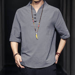Buddha Stones Casual Summer Half Sleeve Shirt Men's Short Sleeve Shirts