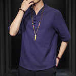 Buddha Stones Casual Summer Half Sleeve Shirt Men's Short Sleeve Shirts