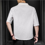 Buddha Stones Casual Summer Half Sleeve Shirt Men's Short Sleeve Shirts