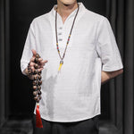 Buddha Stones Casual Summer Half Sleeve Shirt Men's Short Sleeve Shirts