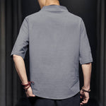 Buddha Stones Casual Summer Half Sleeve Shirt Men's Short Sleeve Shirts