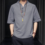 Buddha Stones Casual Summer Half Sleeve Shirt Men's Short Sleeve Shirts