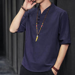 Buddha Stones Casual Summer Half Sleeve Shirt Men's Short Sleeve Shirts