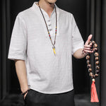 Buddha Stones Casual Summer Half Sleeve Shirt Men's Short Sleeve Shirts