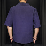 Buddha Stones Casual Summer Half Sleeve Shirt Men's Short Sleeve Shirts