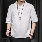 Buddha Stones Casual Summer Half Sleeve Shirt Men's Short Sleeve Shirts