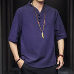 Buddha Stones Casual Summer Half Sleeve Shirt Men's Short Sleeve Shirts