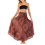 Buddha Stones Two Style Wear Boho Compass Rose Flower Skirt Dress