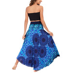 Buddha Stones Two Style Wear Bohemian Mandala Flower Water Drop Lace-up Skirt Dress