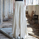 Buddha Stones Frog-Button Ramie Linen Women's Sleeveless Knee Length Dress With Pockets