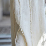 Buddha Stones Frog-Button Ramie Linen Women's Sleeveless Knee Length Dress With Pockets