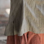 Buddha Stones Frog-Button Ramie Linen Women's Sleeveless Knee Length Dress With Pockets