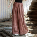 Buddha Stones Frog-Button Ramie Linen Women's Sleeveless Knee Length Dress With Pockets
