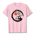 Buddha Stones Red Sun Pine Zen Circle Meditation Buddha Tee T-shirt