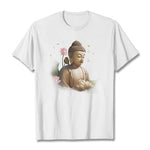 Buddha Stones Lotus Butterfly Meditation Buddha Tee T-shirt