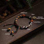 Buddha Stones "Cheers to Harmony and Blessings" Tibetan Rope Bracelet Includes Gift Message Card