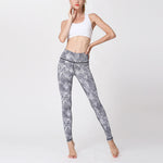 Buddha Stones Mist Leaves Print Sports Exercise Fitness Leggings Women's Yoga Pants