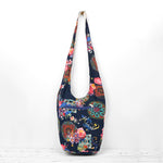 Buddha Stones Cotton Flower Pattern Crossbody Bag Shoulder Bag