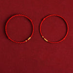 Buddha Stones 999 Gold Beads Luck Braided Protection Couple Bracelet