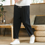 Buddha Stones Summer Men's Cotton Pants With Pockets