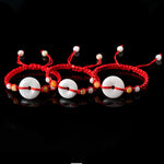 Buddha Stones Jade Peace Buckle Luck Red String Bracelet
