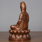 Buddha Stones Kwan Yin Avalokitesvara Lotus Wealth Copper Statue Home Desk Decoration
